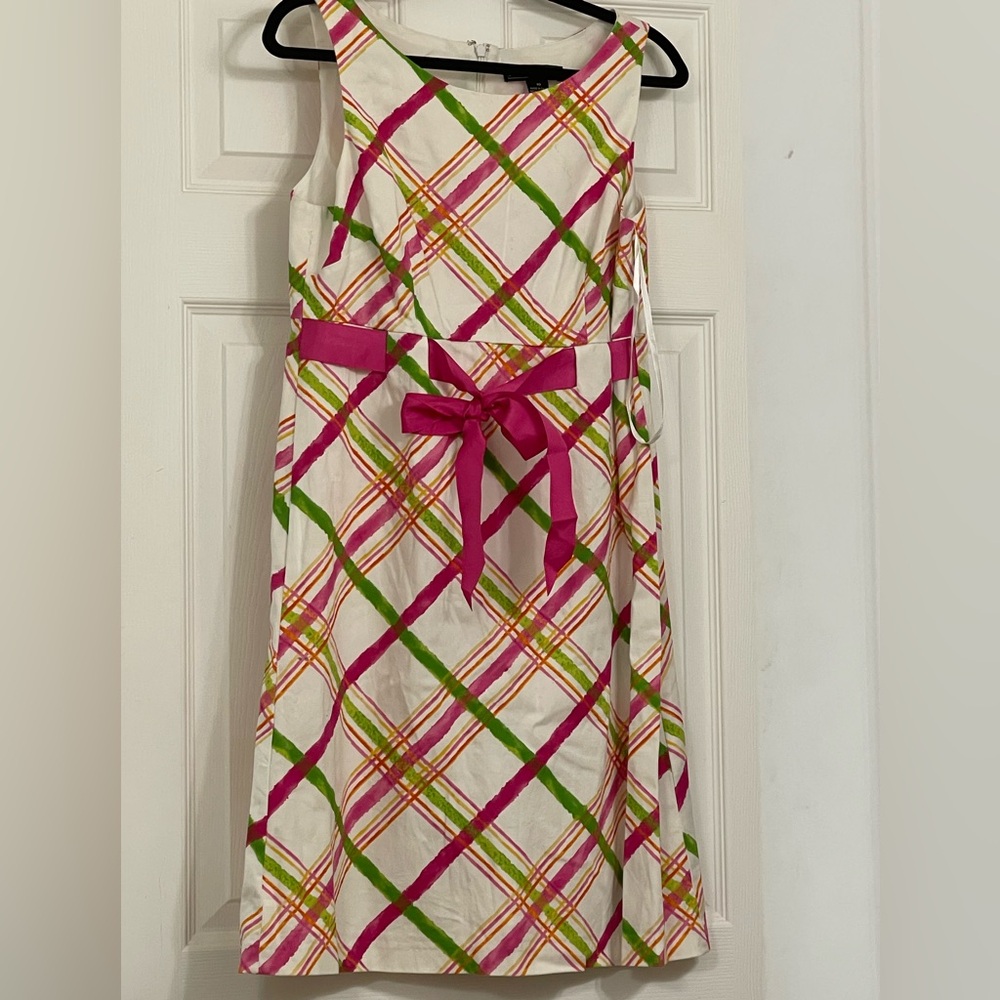 Jessica Howard Sz 10 Plaid Sleeveless A Line Dress - Picture 2 of 5